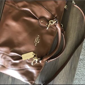 Tan coach bag